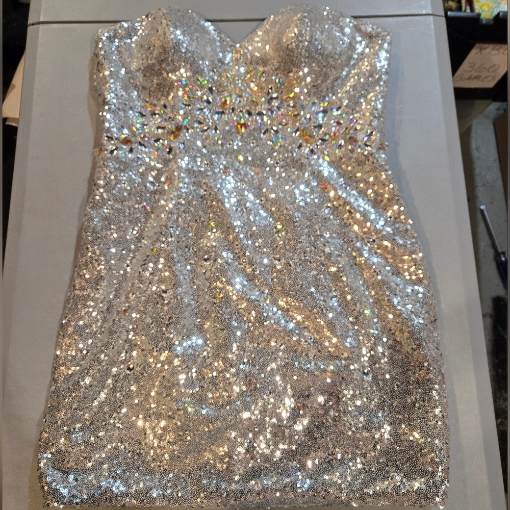 Elegant Silver Dress 3c2